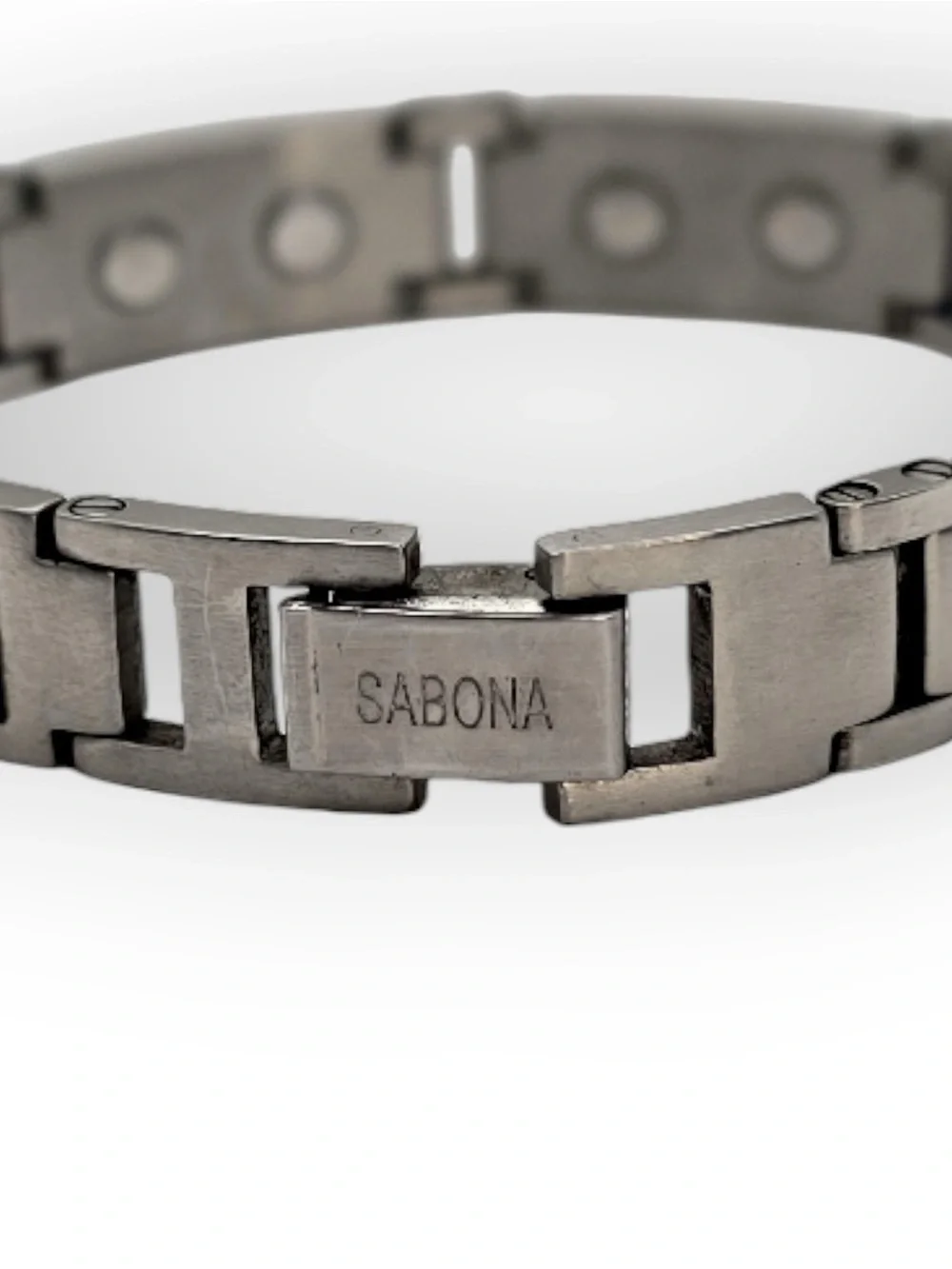 Stainless Steel Black Inlay Bracelet - Unbranded